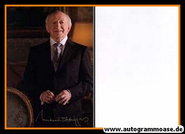 Autogramm Politik | Irland | Michael D. HIGGINS | Präsident 2011-2020 | 2000er Druck (Portrait Color)